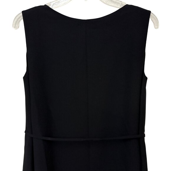 Lattelier Women's Tie Waist Black Hi-Lo Sleeveless Classic Dress - Size Small - Picture 6 of 7
